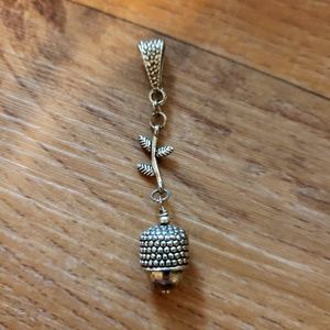 Silver acorn pendant